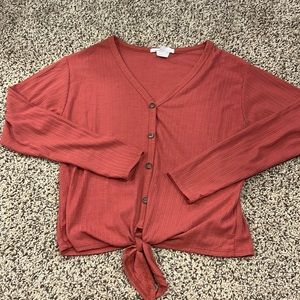 Dark coral long sleeve